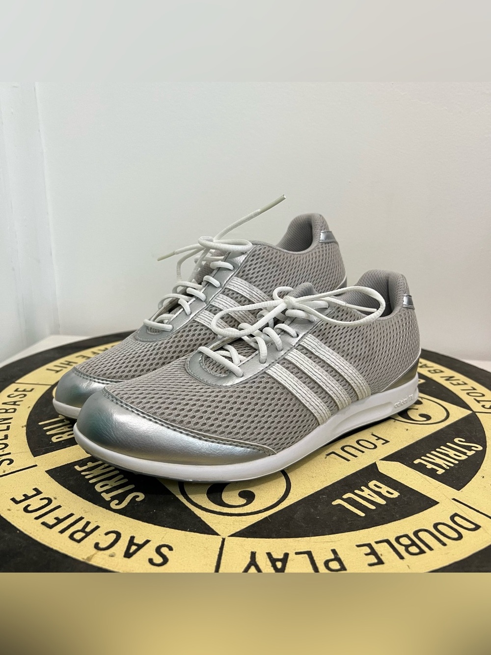 Adidas Adicross S Soft Spike Golf Shoes Silver Grey White Mesh Women’s Size 7